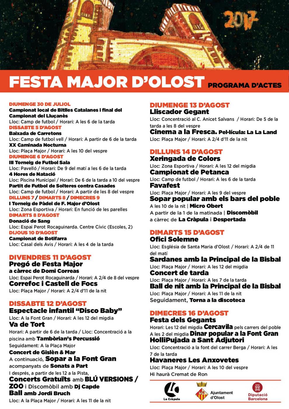 Festa Major d'Olost 2017